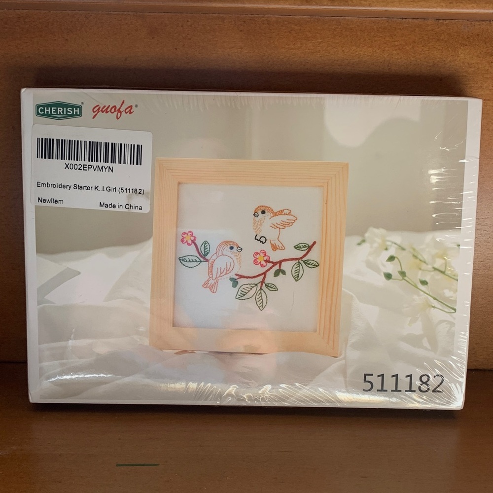 Cherish Light Wood Frame with Bird Design